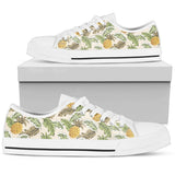 Pineapple Vintage Tropical Leaves Low Top Shoes For Men, Women