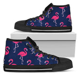 Pink Flamingo Pattern High Top Shoes For Women, Shoes For Men Custom Shoes