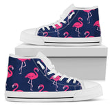 Pink Flamingo Pattern High Top Shoes For Women, Shoes For Men Custom Shoes