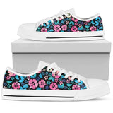 Pink Hibiscus Hawaiian Flower Low Top Shoes For Men, Women