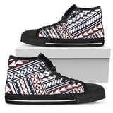 Polynesian Tribal Line High Top Shoes For Women, Shoes For Men Custom Shoes
