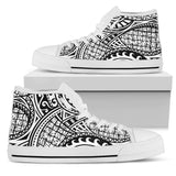 Polynesian Tribal Pattern High Top Shoes Women, Men Custom Shoes