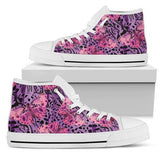 Purple Butterfly Leopard High Top Shoes For Women, Shoes For Men Custom Shoes