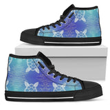 Sea Turtle Draw High Top Shoes For Women, Shoes For Men Custom Shoes