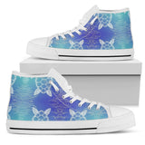 Sea Turtle Draw High Top Shoes For Women, Shoes For Men Custom Shoes
