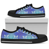 Sea Turtle Draw Low Top Shoes For Women White, Black Custom Shoes