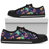 Shark Bite Pattern Low Top Shoes For Women White, Black Custom Shoes