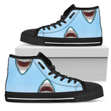 Shark Bite High Top Shoes For Women, Shoes For Men Custom Shoes