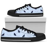 Shark Fin Low Top Shoes For Women White, Black Custom Shoes