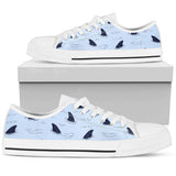 Shark Fin Low Top Shoes For Women White, Black Custom Shoes