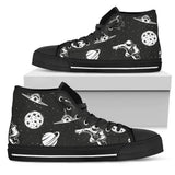 Space Astronauts Print High Top Shoes For Women, Shoes For Men Custom Shoes