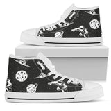 Space Astronauts Print High Top Shoes For Women, Shoes For Men Custom Shoes