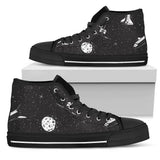 Space Pattern High Top Shoes For Women, Shoes For Men Custom Shoes