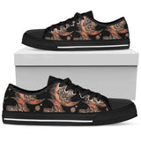 Sun Moon Mandala Low Top Shoes For Women White, Black Custom Shoes