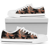 Sun Moon Mandala Low Top Shoes For Women White, Black Custom Shoes