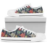 Surf Hand Sign Low Top Shoes For Women White, Black Custom Shoes