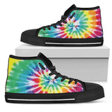 Tie Dye High Top Shoes For Women, Shoes For Men Custom Shoes