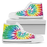 Tie Dye High Top Shoes For Women, Shoes For Men Custom Shoes