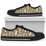Tiki Print Low Top Shoes For Men, Women