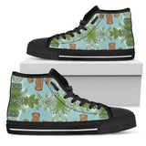 Tiki Wood Island High Top Shoes For Women, Shoes For Men Custom Shoes