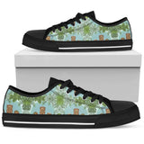Tiki Wood Island Low Top Shoes For Women White, Black Custom Shoes