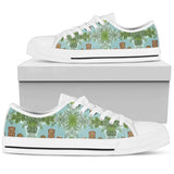 Tiki Wood Island Low Top Shoes For Women White, Black Custom Shoes