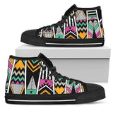 Tribal Aztec Triangle High Top Shoes For Women, Shoes For Men Custom Shoes