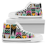 Tribal Aztec Triangle High Top Shoes For Women, Shoes For Men Custom Shoes