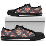 Tribal Indians Aztec Low Top Shoes For Women White, Black Custom Shoes