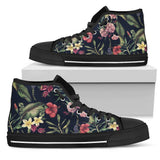 Tropical Flower Pattern High Top Shoes For Women, Shoes For Men Custom Shoes