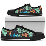 Tropical Palm Leaves Hawaiian Flower Low Top Shoes For Men, Women