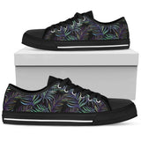 Tropical Palm Leaves Pattern Brightness Low Top Shoes For Men, Women