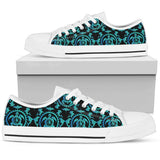 Turquoise Tribal Sea Turtle Hawaiian Low Top Shoes For Men, Women