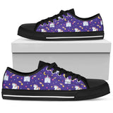 Unicorn Casttle Low Top Shoes For Women White, Black Custom Shoes