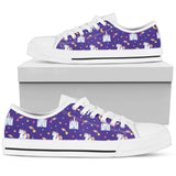 Unicorn Casttle Low Top Shoes For Women White, Black Custom Shoes