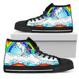 Unicorn Rainbow High Top Shoes For Women, Shoes For Men Custom Shoes