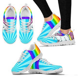 Unicorn Rainbow White Sneakers Shoes For Women, Men