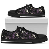 Unicorn Skull Head Low Top Shoes For Women White, Black Custom Shoes