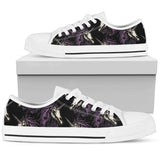 Unicorn Skull Head Low Top Shoes For Women White, Black Custom Shoes