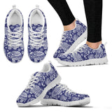 White Elephant Mandala White Sneakers Shoes For Women, Men
