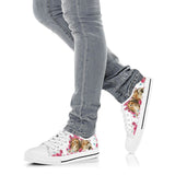 Sheltie Flower And Butterfly Low Top Shoes For Women, Shoes For Men Custom Shoes