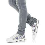 Bat Flower Low Top Shoes For Women, Shoes For Men Custom Shoes
