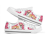 Chihuahua Flower And Butterfly Low Top Shoes For Women, Shoes For Men Custom Shoes
