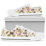 Chihuahua And Wine Low Top Shoes For Women, Shoes For Men Custom Shoes