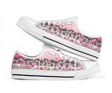 Giraffe Pink Heart Low Top Shoes For Women, Shoes For Men Custom Shoes