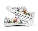 Cute Cow Flower Low Top Shoes For Women, Shoes For Men Custom Shoes