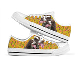 English Springer Spaniel Yellow Low Top Shoes For Women, Shoes For Men Custom Shoes