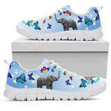 Elephant Butterfly Sneakers Shoes For Women, Shoes For Men Sneaker Custom Shoes