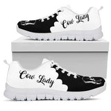 Cow Black White Sneakers Shoes For Women, Shoes For Men Sneaker Custom Shoes
