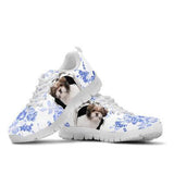 Shih Tzu Flowers Sneakers Shoes For Women, Shoes For Men Sneaker Custom Shoes
